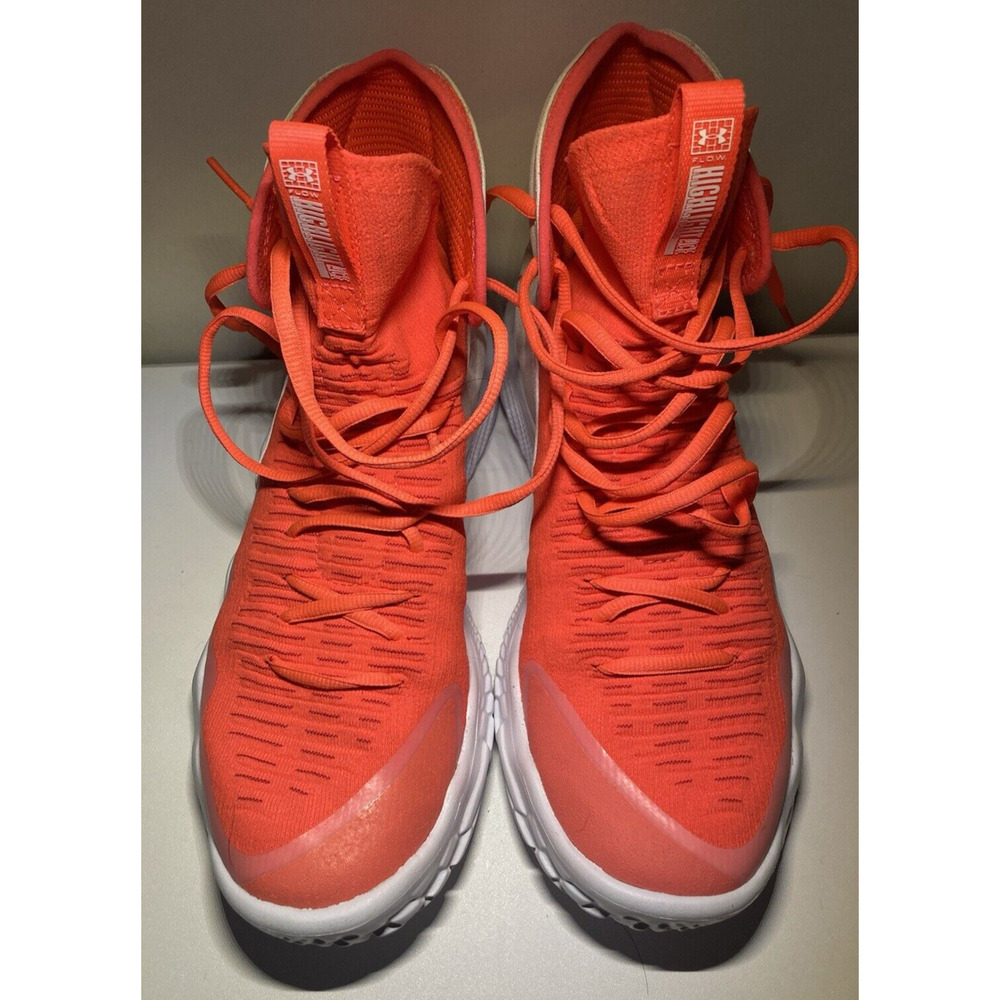 Under Armour Women's Flow Highlight Ace High Top Shoes White/Beta/Red Size 9.5